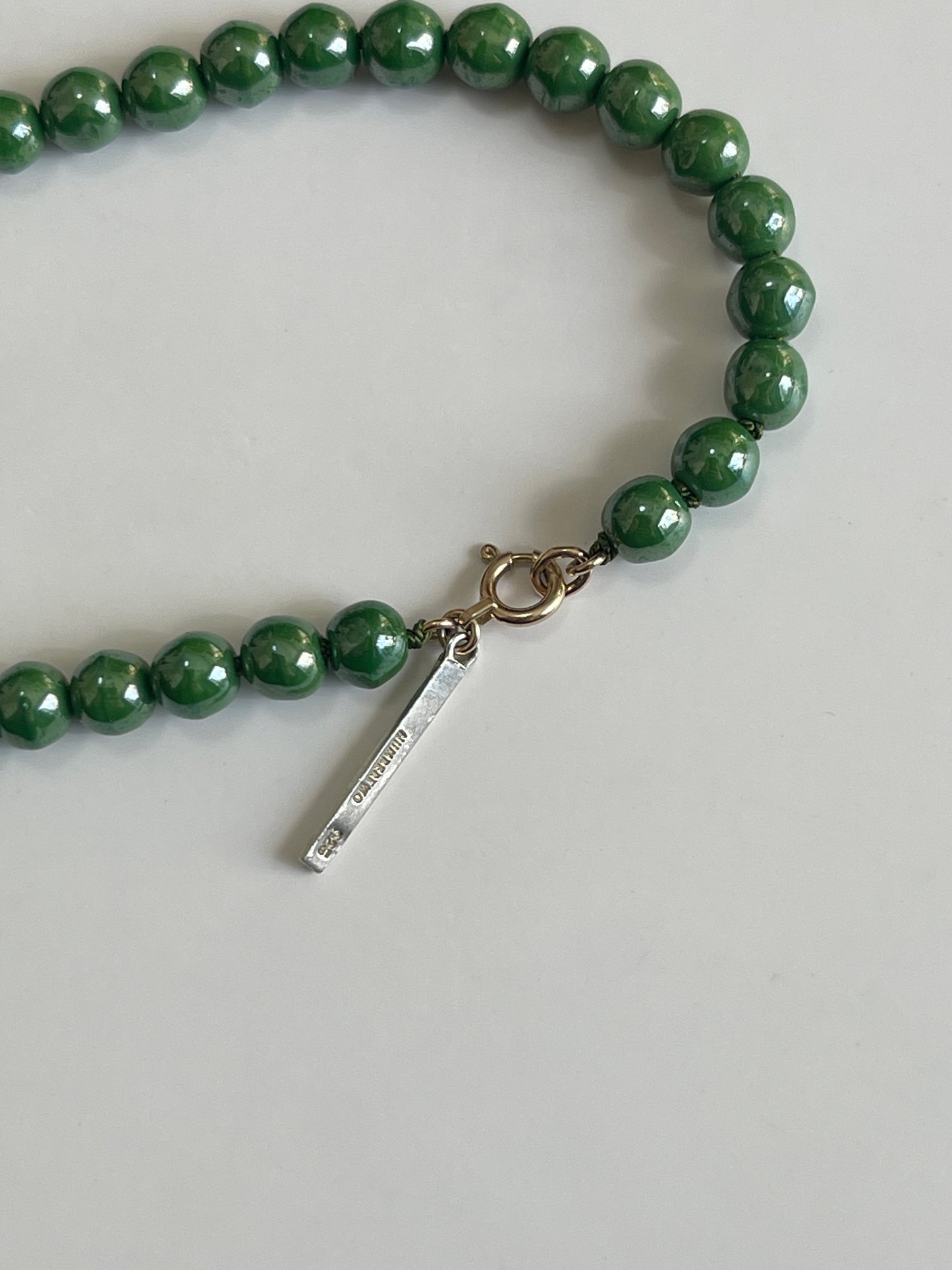 Vintage beads bracelet -Green-
