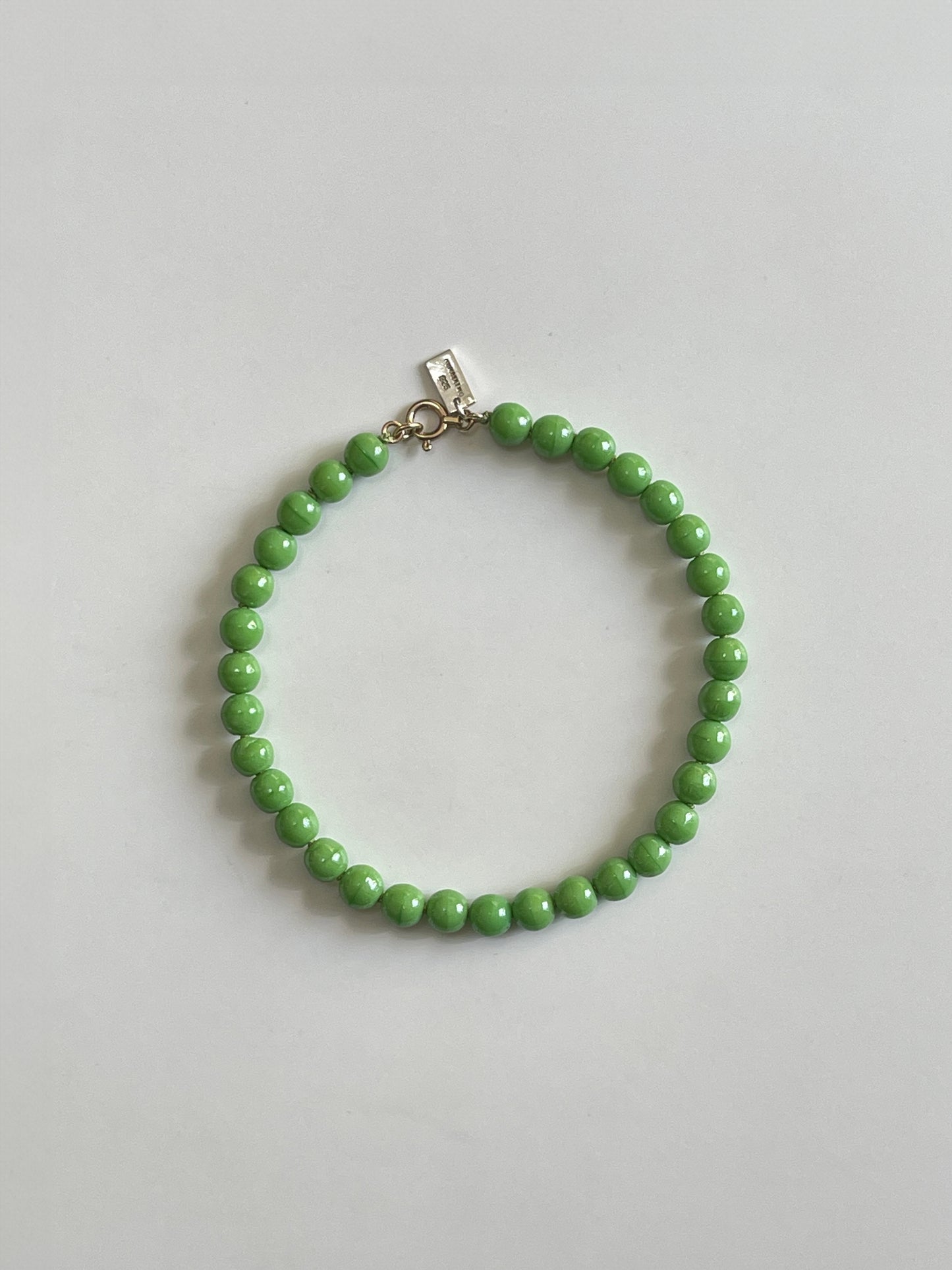 Vintage beads bracelet -Light Green-