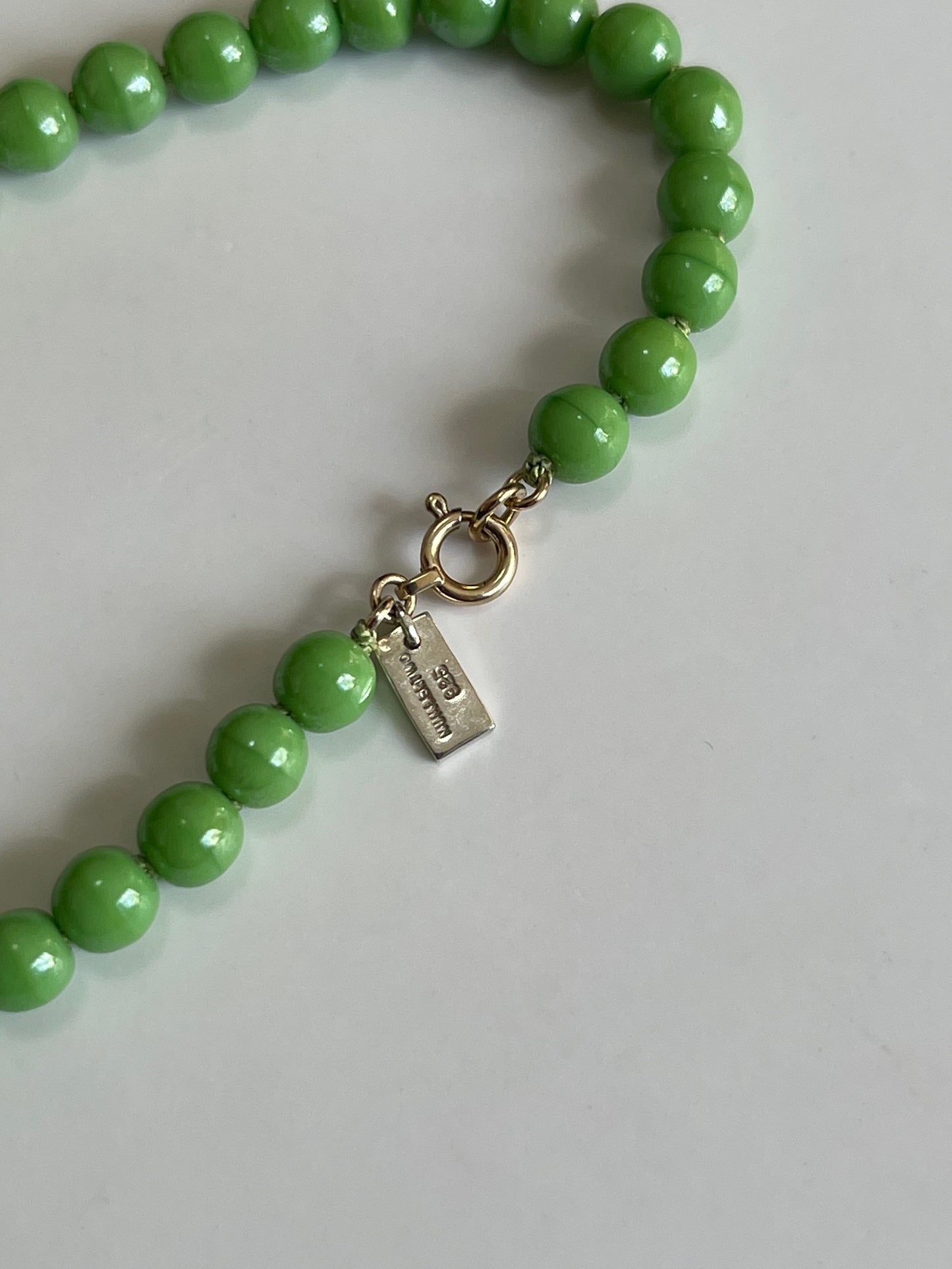Vintage beads bracelet -Light Green-