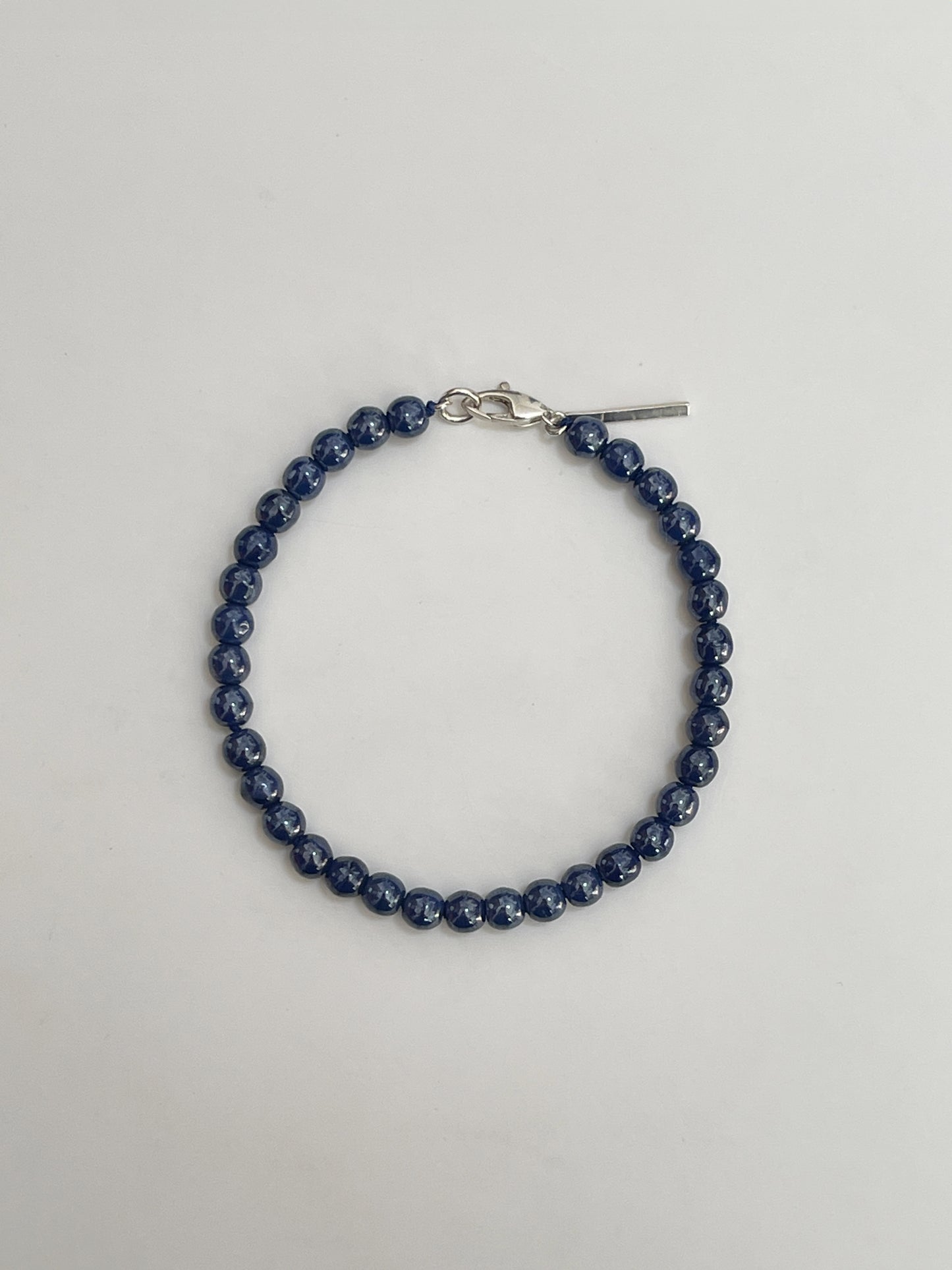 Vintage beads bracelet -Navy-