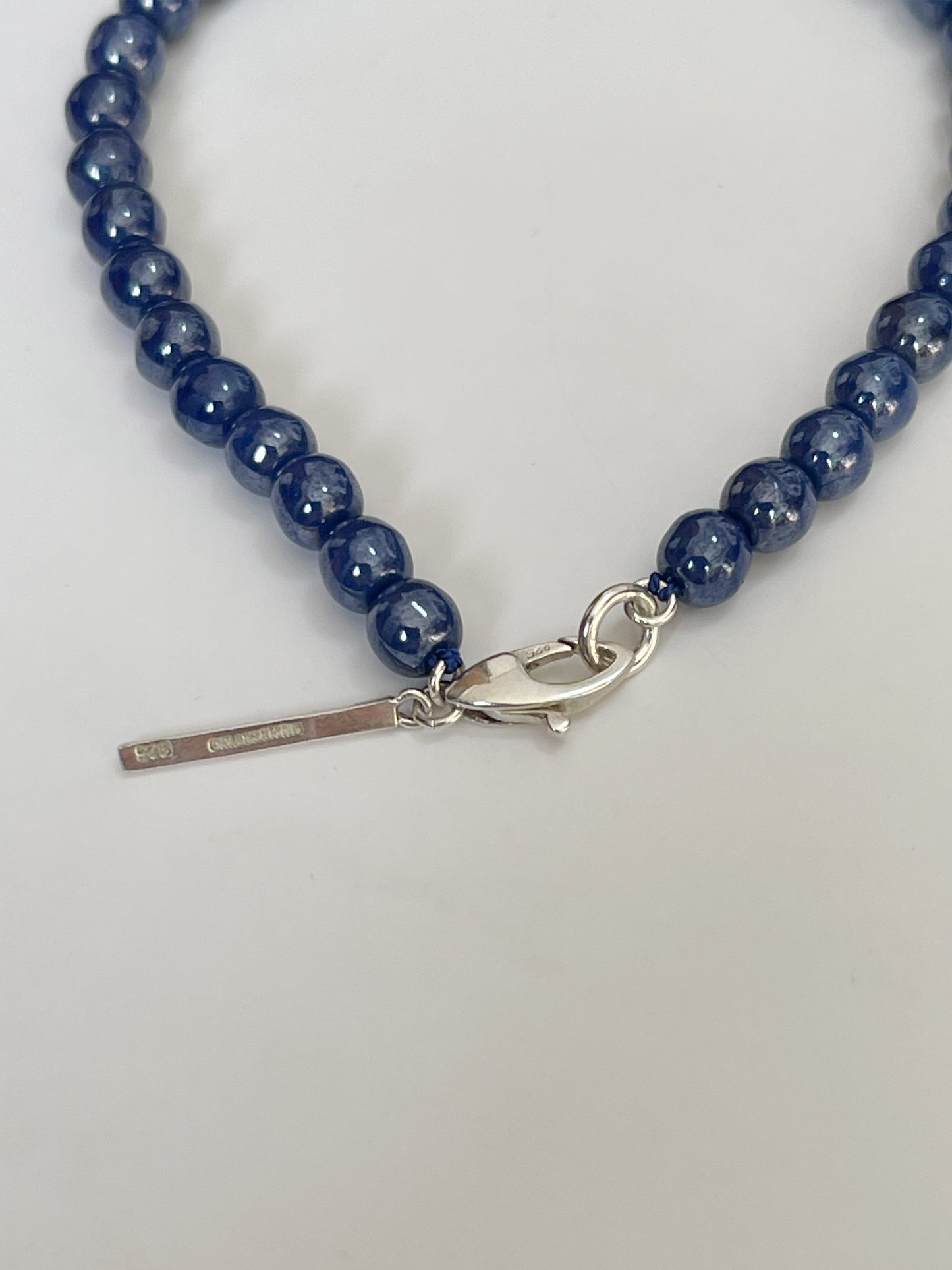 Vintage beads bracelet -Navy-