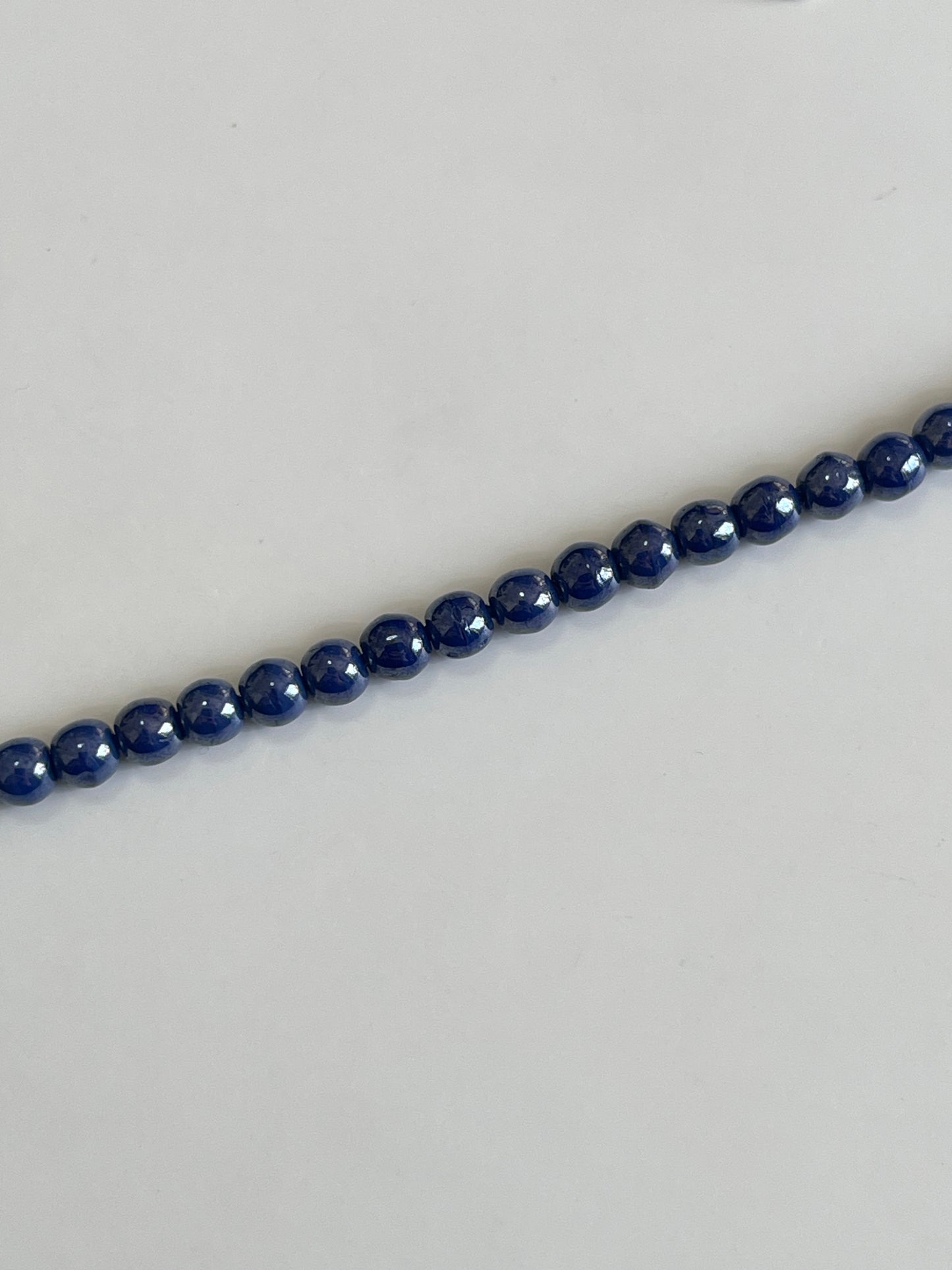 Vintage beads bracelet -Navy-
