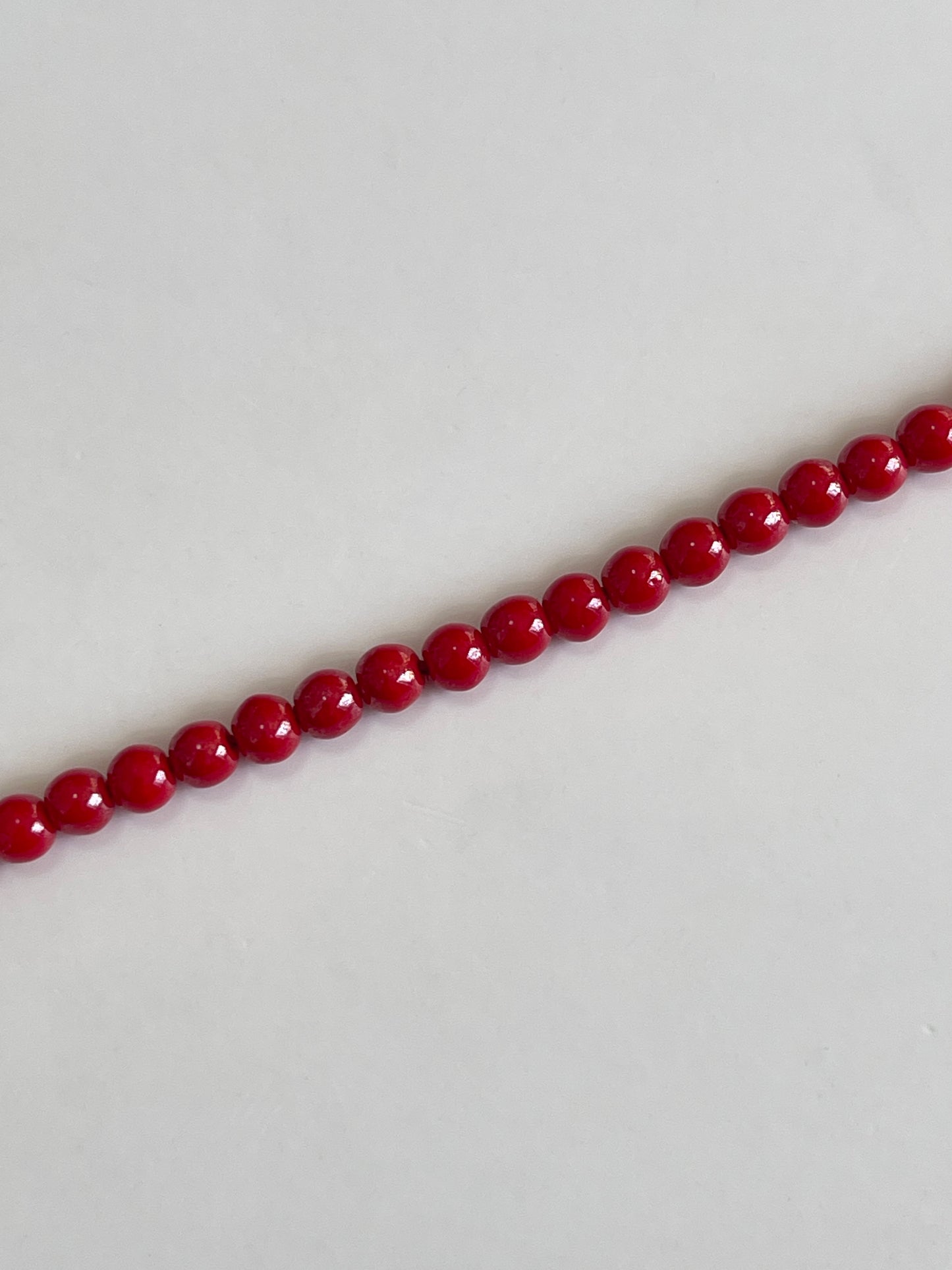 Vintage beads bracelet -Red-