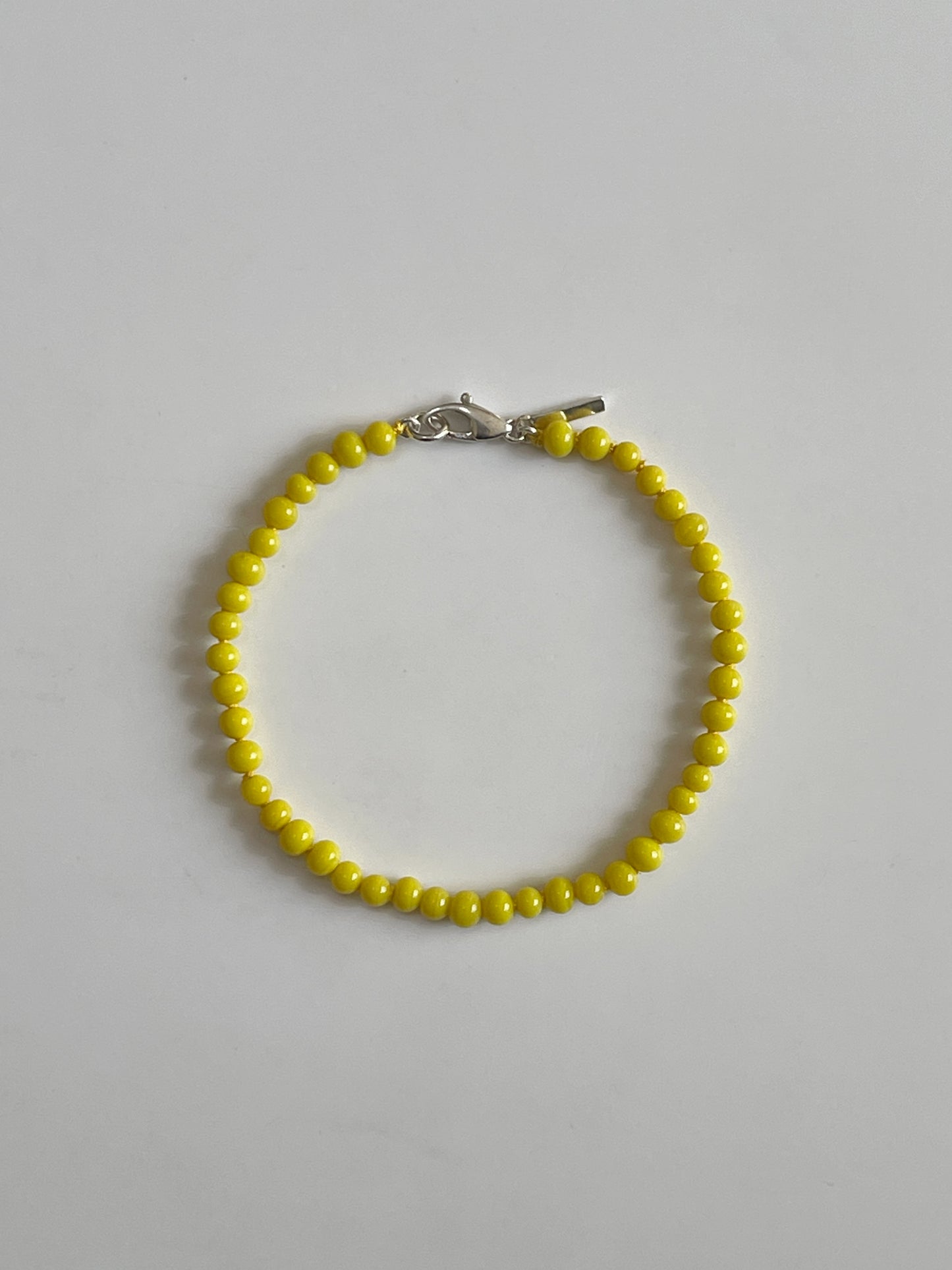Vintage beads bracelet -Yellow-