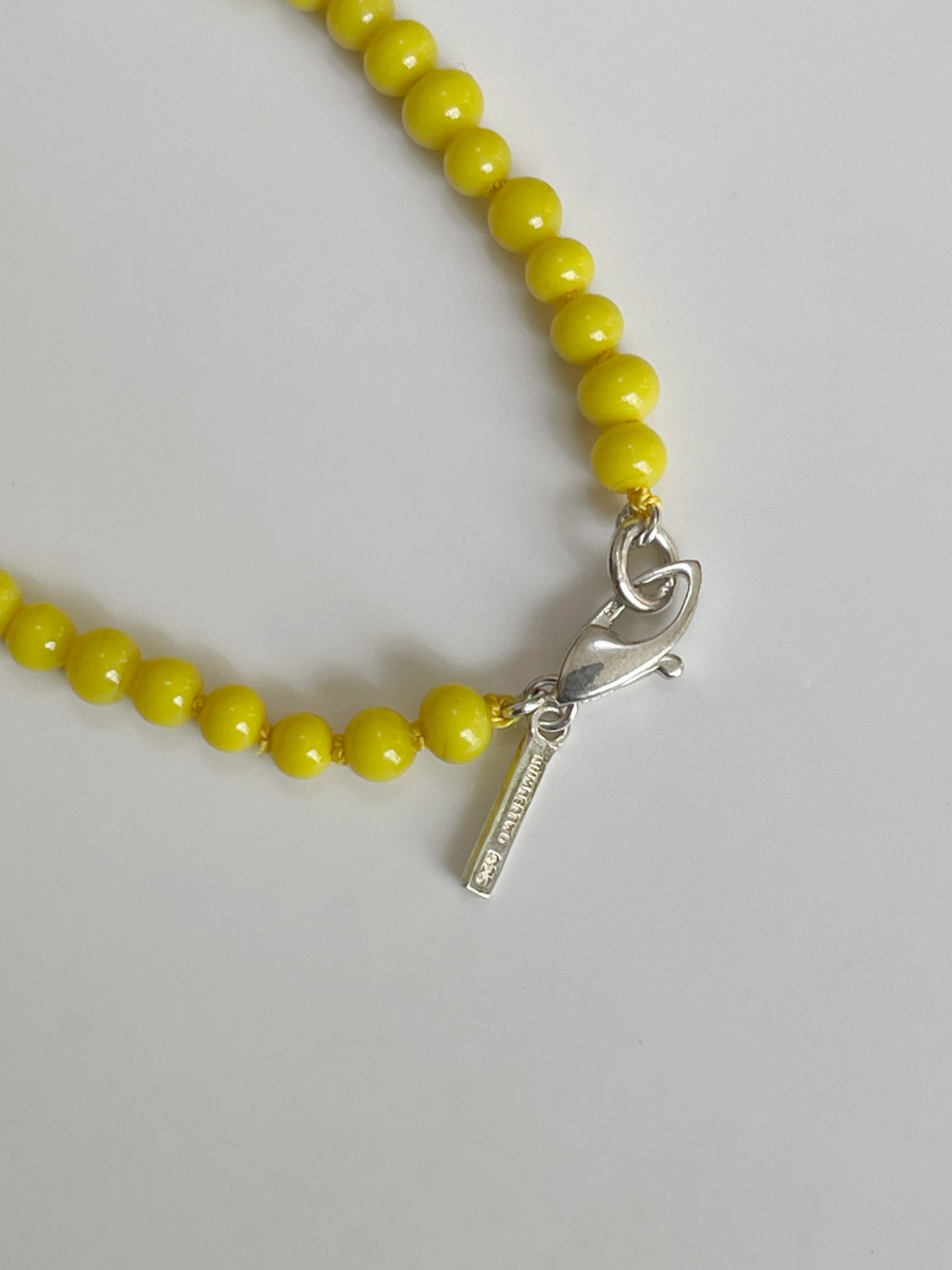 Vintage beads bracelet -Yellow-