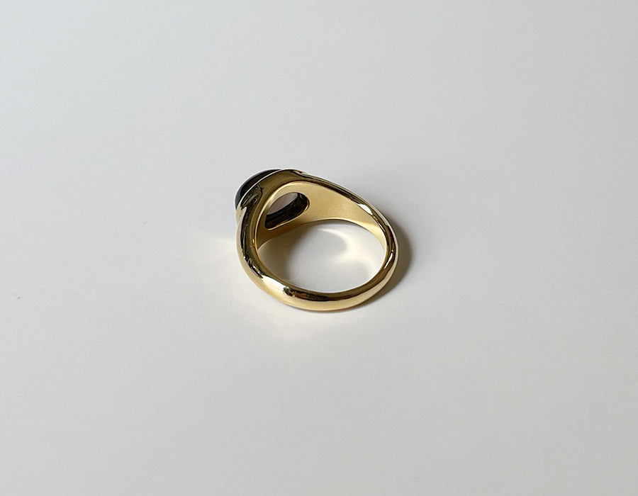 Smoky quartz oval ring