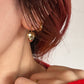 Round heart earrings