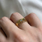Birthstone reeding ring