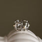 Squares pyramid studs ring