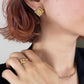 Twill weave earrings