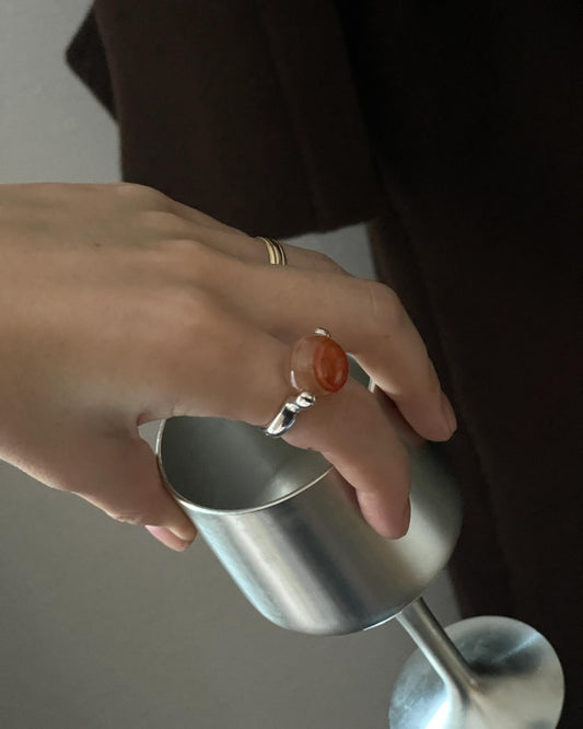 Sphere gemstone ring [M]