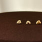 Mini round heart earrings with stone