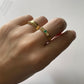 Birthstone reeding ring