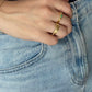 Birthstone reeding ring