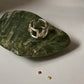 Squares pyramid studs ring