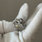 Squares pyramid studs ring