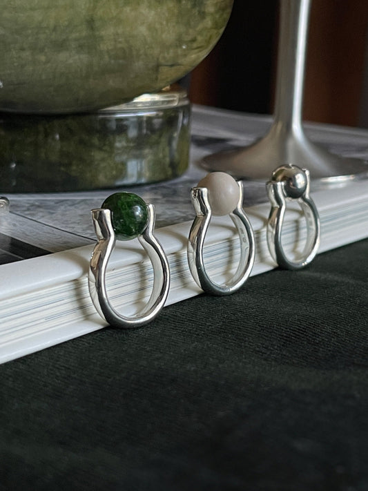 Sphere gemstone ring [S]