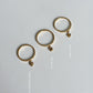 Mini round heart swing ring