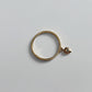 Mini round heart swing ring with stone