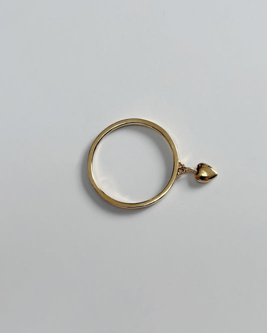 Mini round heart swing ring