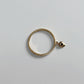 Mini round heart swing ring with stone