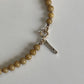 Vintage beads bracelet -Beige-