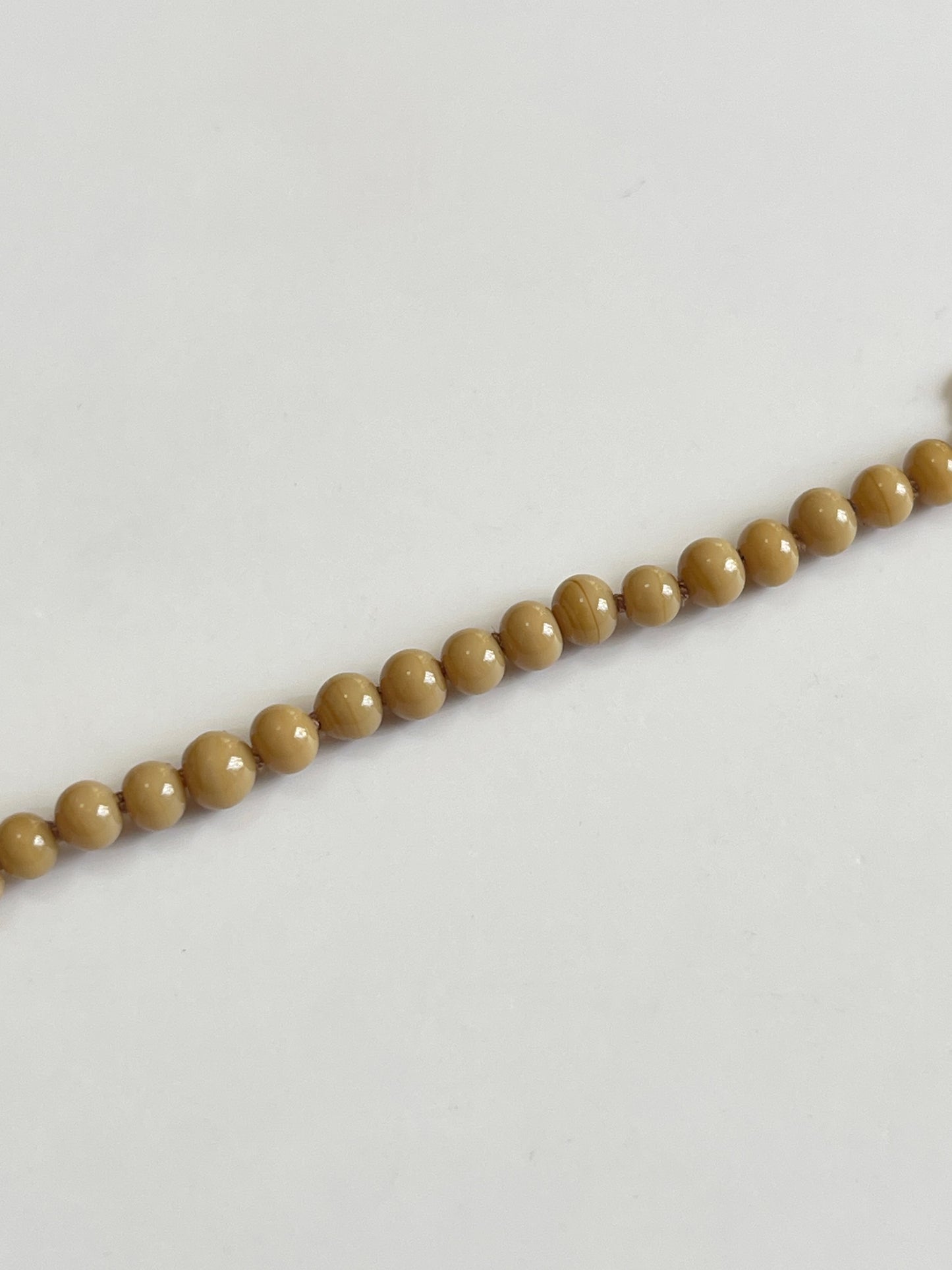 Vintage beads bracelet -Beige-