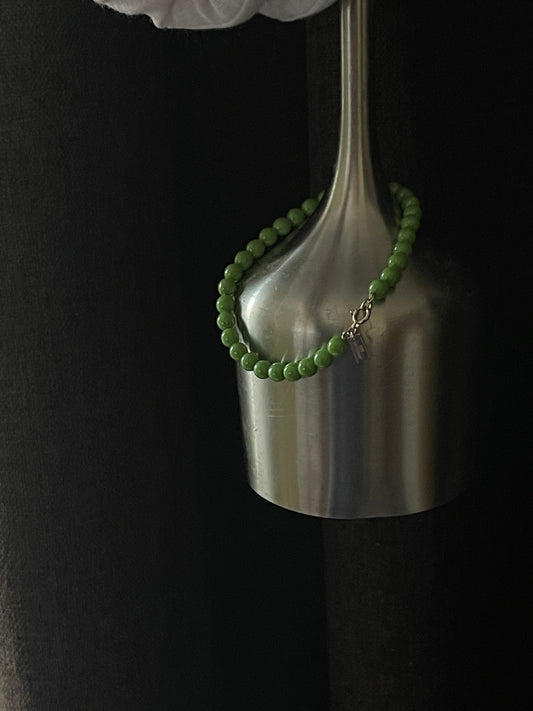 Vintage beads bracelet -Light Green-