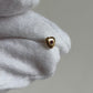 Mini round heart earrings with stone
