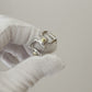 Squares pyramid studs ring