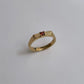 Birthstone reeding ring