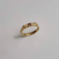 Birthstone reeding ring