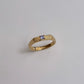 Birthstone reeding ring