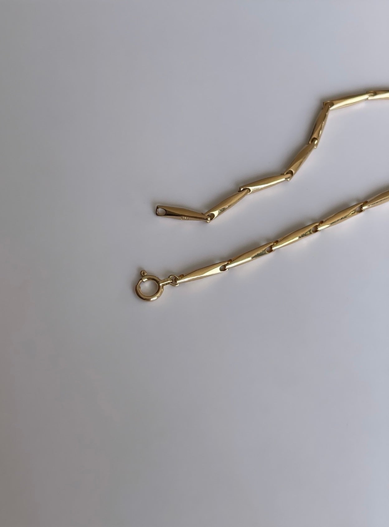 Rhombus cut chain bracelet