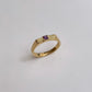 Birthstone reeding ring