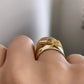 Birthstone reeding ring