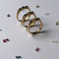 Birthstone reeding ring