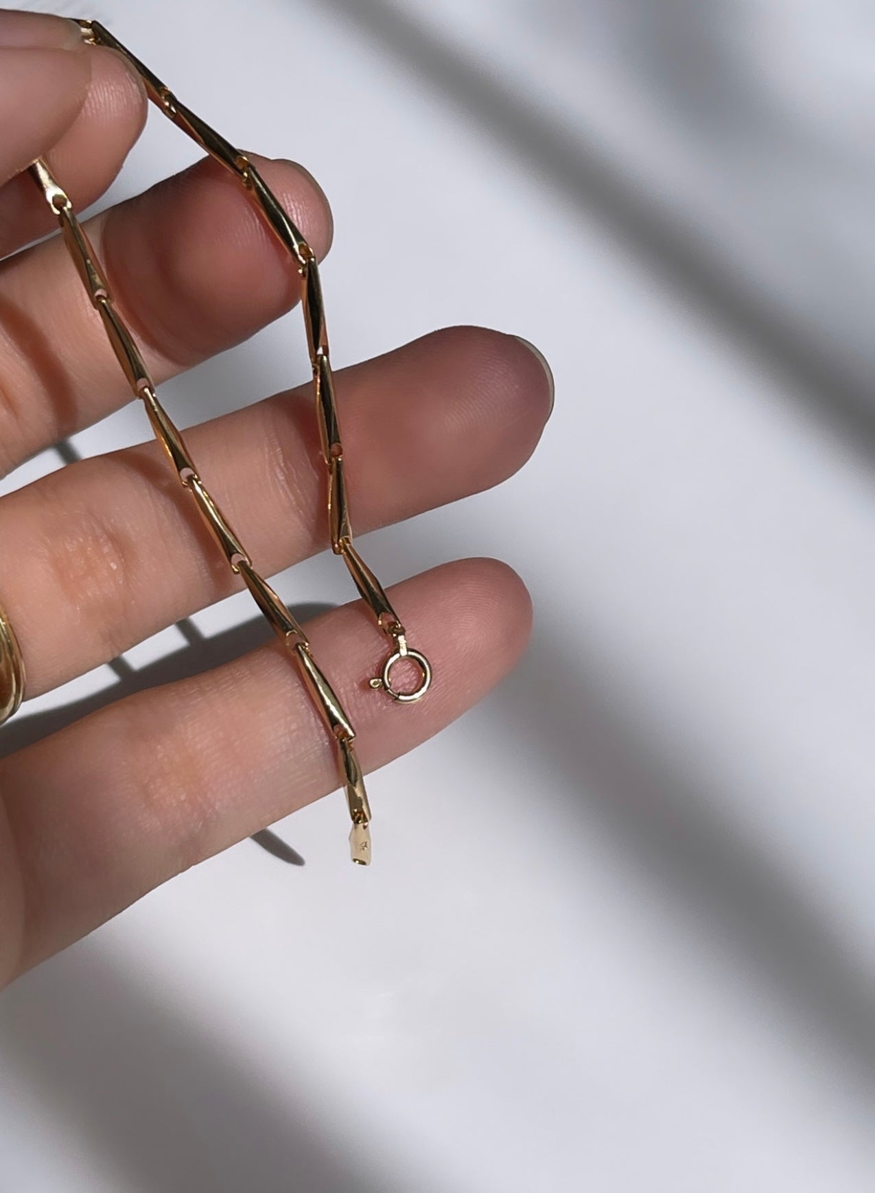 Rhombus cut chain bracelet