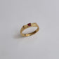 Birthstone reeding ring