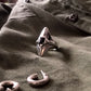 Black spinel star ring