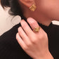 Twill weave earrings