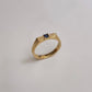 Birthstone reeding ring