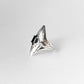 Black spinel star ring