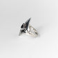 Black spinel star ring