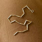 Rhombus cut chain bracelet