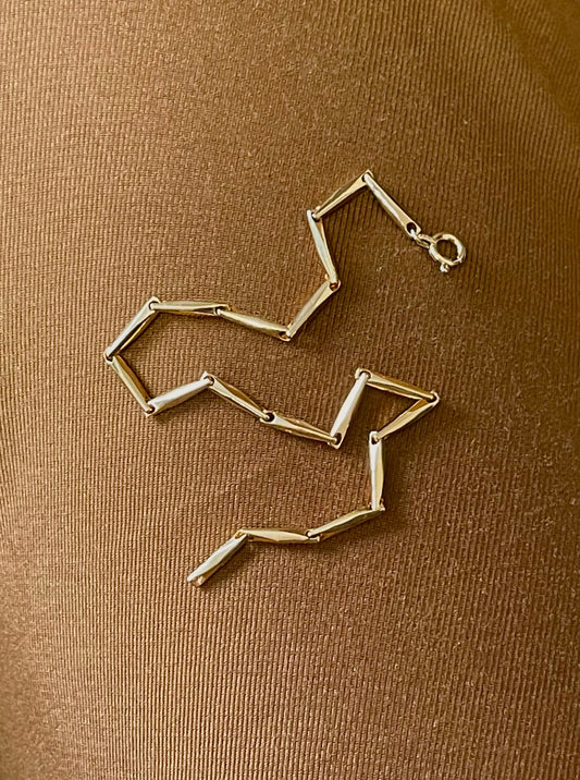 Rhombus cut chain bracelet