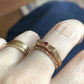 Birthstone reeding ring