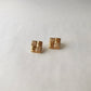 Twill weave earrings