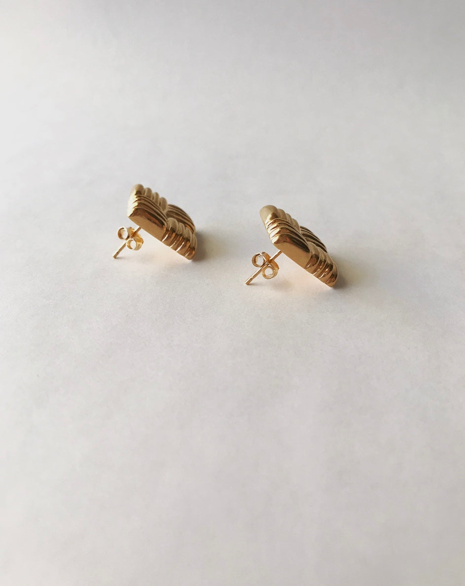 Twill weave earrings
