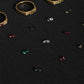 Birthstone reeding ring
